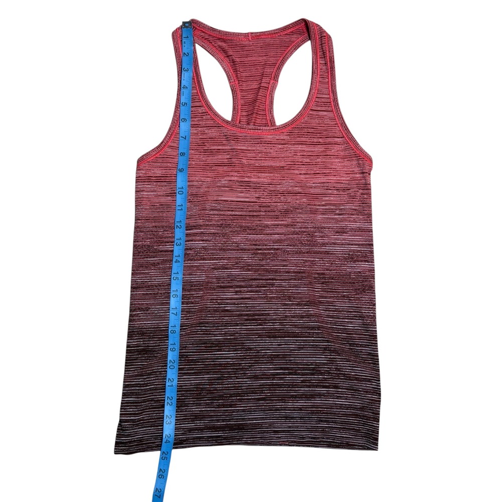 Lululemon Swiftly Tech 2.0 Racerback Tank Top Women's Ombre Red Black Activewear - Picture 8 of 11
